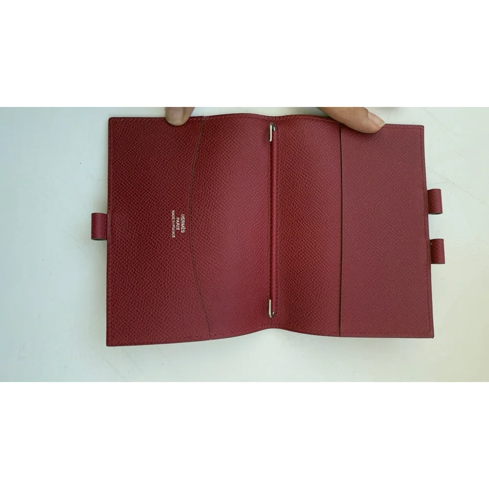 Hermès Hermes Agenda Cover Red Leather with Pen